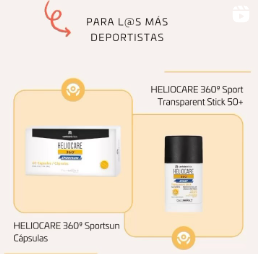 se veria 2 productos de heliocare